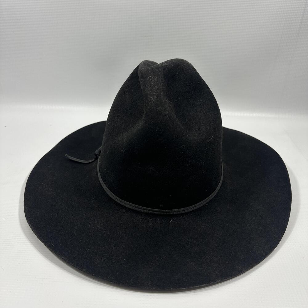 Bailey Cowboy Hat Mens 7 1/2 Black Wool Felt Wide Brim Western Texas USA